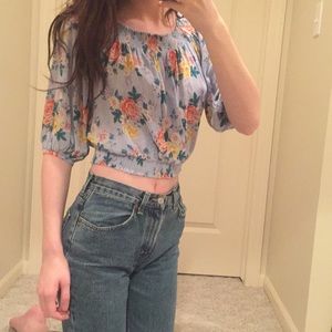 Cute floral crop top